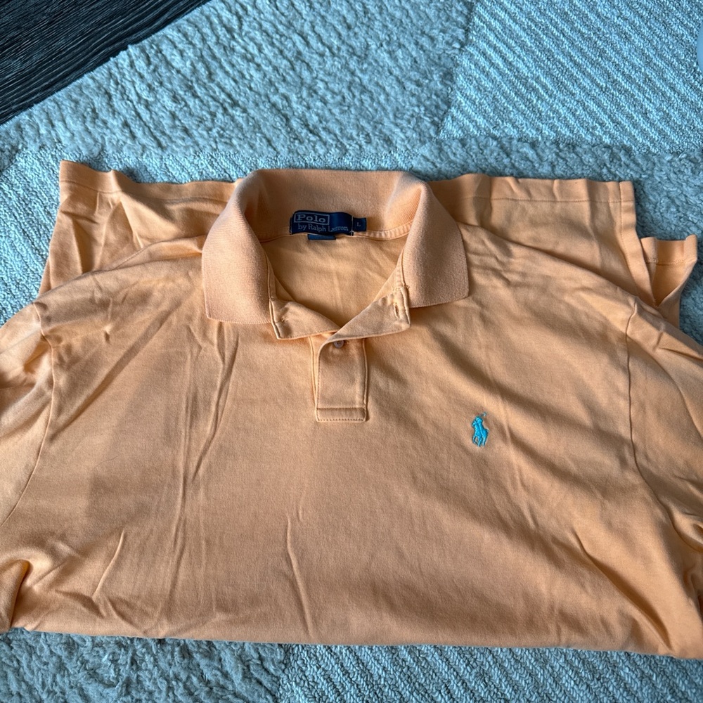Ralph Lauren Men's Peach Polo Shirt
